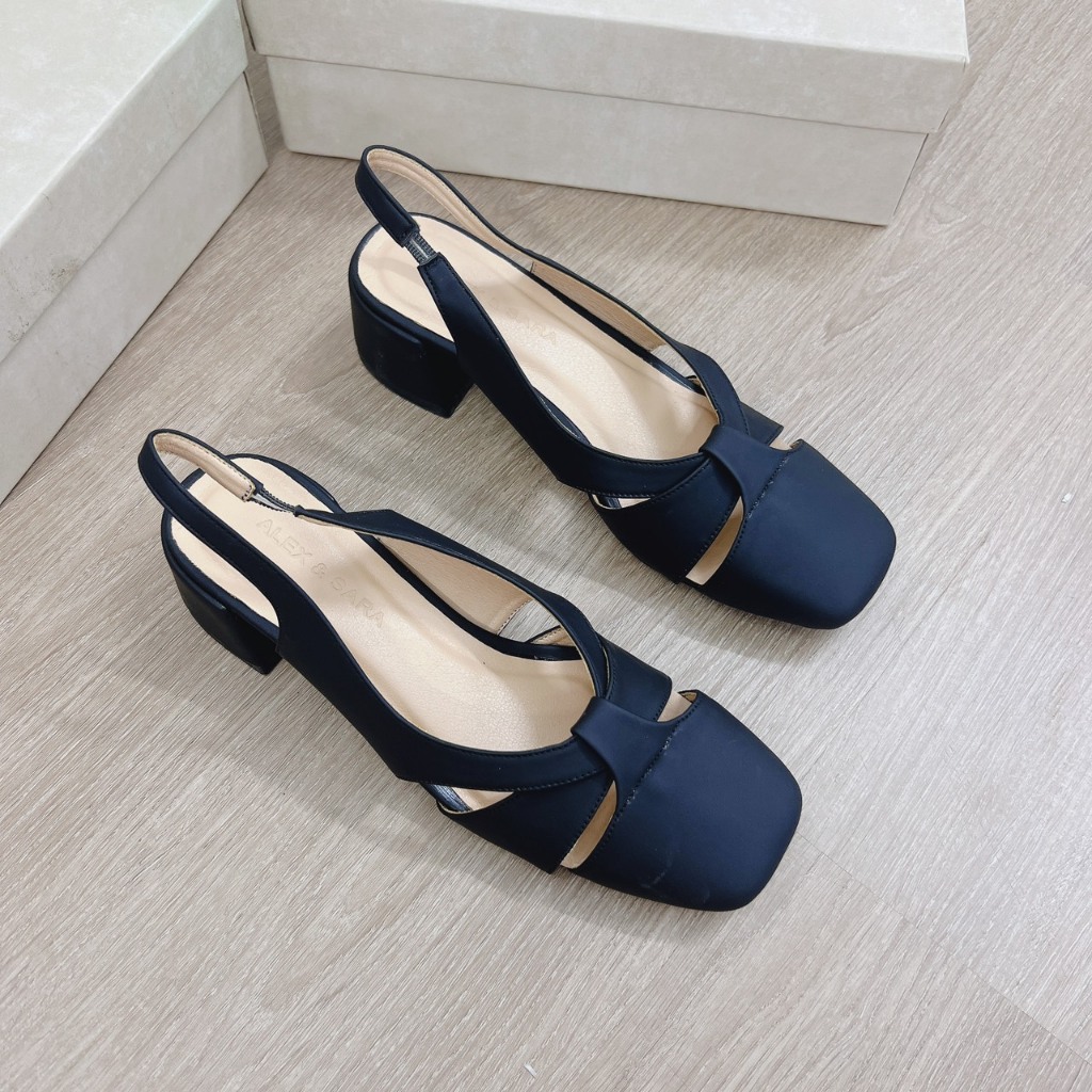 Giày búp bê nữ quai hậu da mềm 4cm tôn dáng nhẹ nhàng