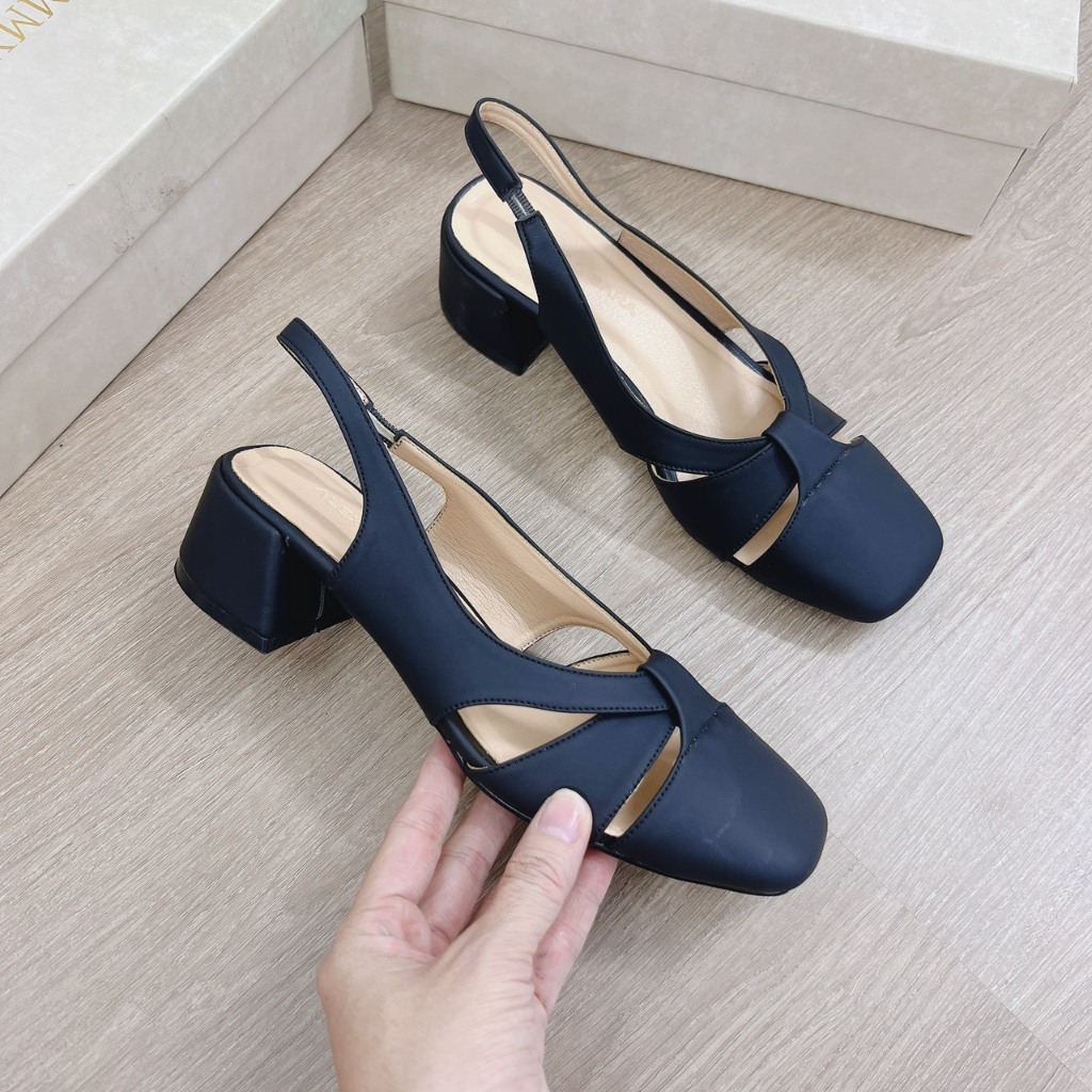 Giày búp bê nữ quai hậu da mềm 4cm tôn dáng nhẹ nhàng