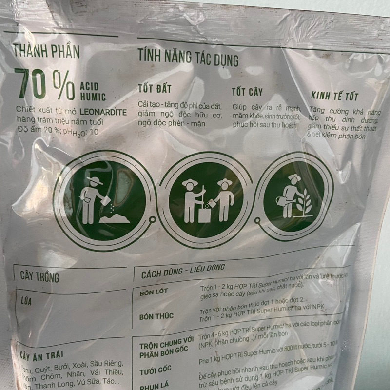Phân bón lá SUPPER HUMIC HỢP TRÍ Dưỡng Rễ 1kg