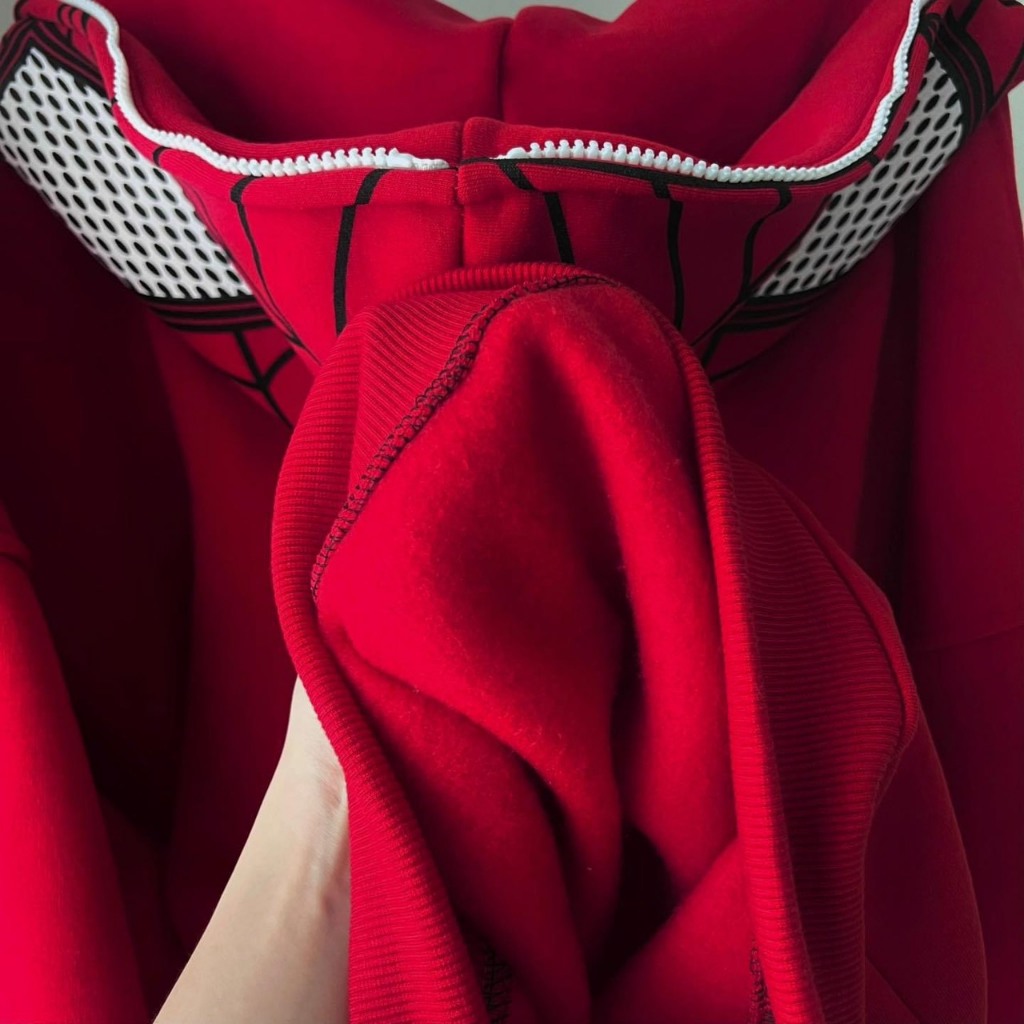 Áo khoác zip nữ-Áo khoác hoodie zip Panacea.Studio vải nỉ tàu 2 lớp,áo hoodie zip spiderman