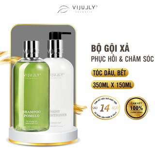 Bộ gội xả ngăn rụng tóc - phục hồi tóc vijully dầu gội bưởi và dầu xả dừa 350ml