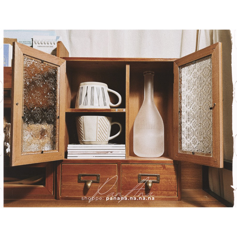 𝐏𝐚𝐧𝐀𝐧𝐚.✿ Tủ gỗ vintage để bàn \size vừa \mẫu ✿ #16