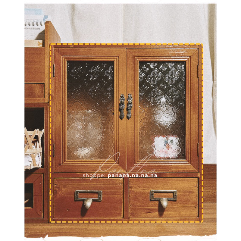 𝐏𝐚𝐧𝐀𝐧𝐚.✿ Tủ gỗ vintage để bàn \size vừa \mẫu ✿ #16