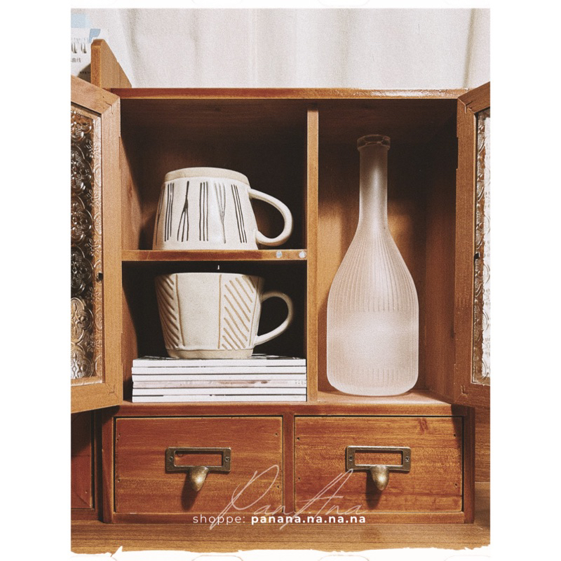 𝐏𝐚𝐧𝐀𝐧𝐚.✿ Tủ gỗ vintage để bàn \size vừa \mẫu ✿ #16