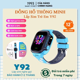  Đồng hồ thông minh định vị trẻ em Y92 Hỗ Trợ Tiếng Việt Kháng Nước IP67 Định Vị LPS sim 4G 