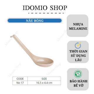 Muỗng Nhựa Melamine Màu Nâu Nhiều Size