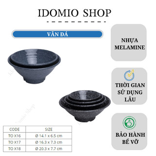 Tô nhựa melamine vân đá xanh/ vân đá đen