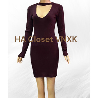 Đầm thun gân xuất mỹ