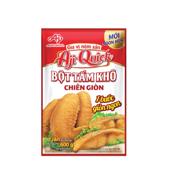 Combo 6 gói x 42g Bột Tẩm Khô Chiên Giòn Aji-Quick Đỏ