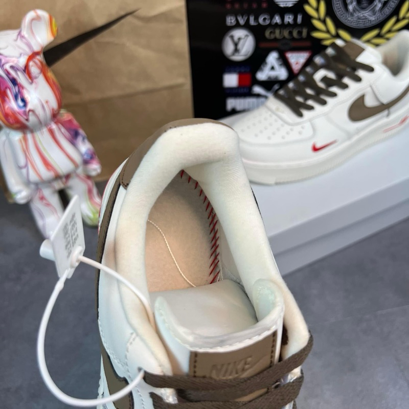 Giày Sneaker_Nike Air Force 1, AF1 vệt nâu bản cao cấp đế Air Full Size 36-44