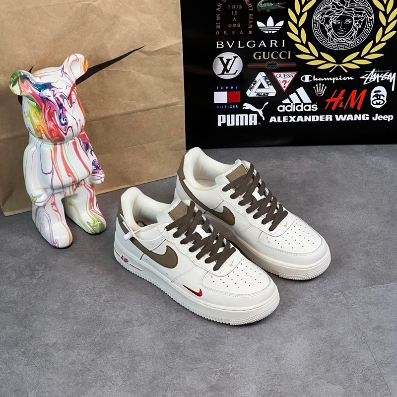 Giày Sneaker_Nike Air Force 1, AF1 vệt nâu bản cao cấp đế Air Full Size 36-44