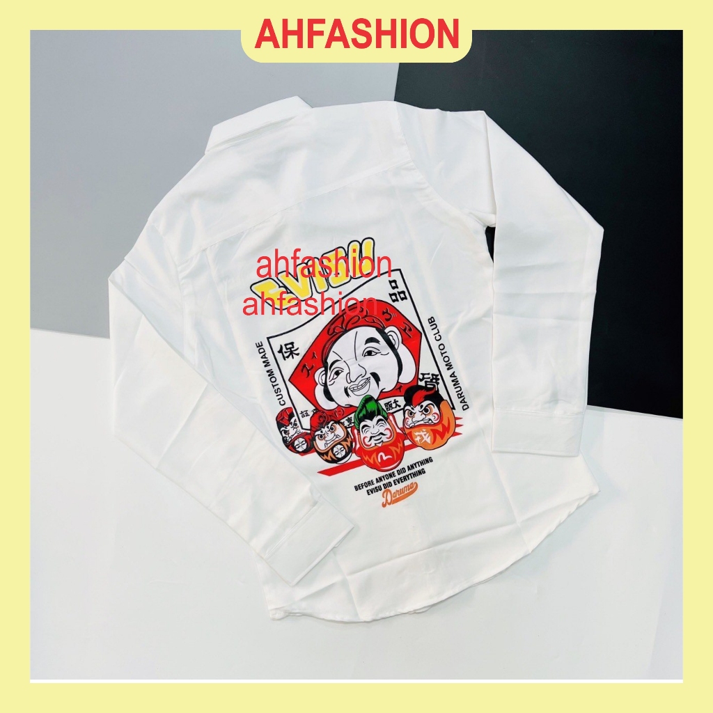 Áo sơ mi nam đẹp tay dài hàn quốc in BBR vải lụa mịn chống nhăn giá rẻ-AHFASHION