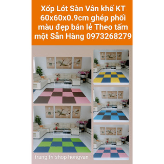 Thảm xốp vân khế KT60X60X 0,9 cm đến 1cm shop có phân loại , hàng có viền khóa chung quanh đẹp giá 14500₫