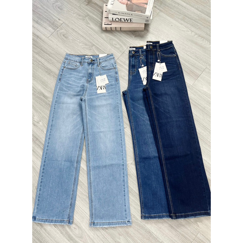 Quần jeans suông dài