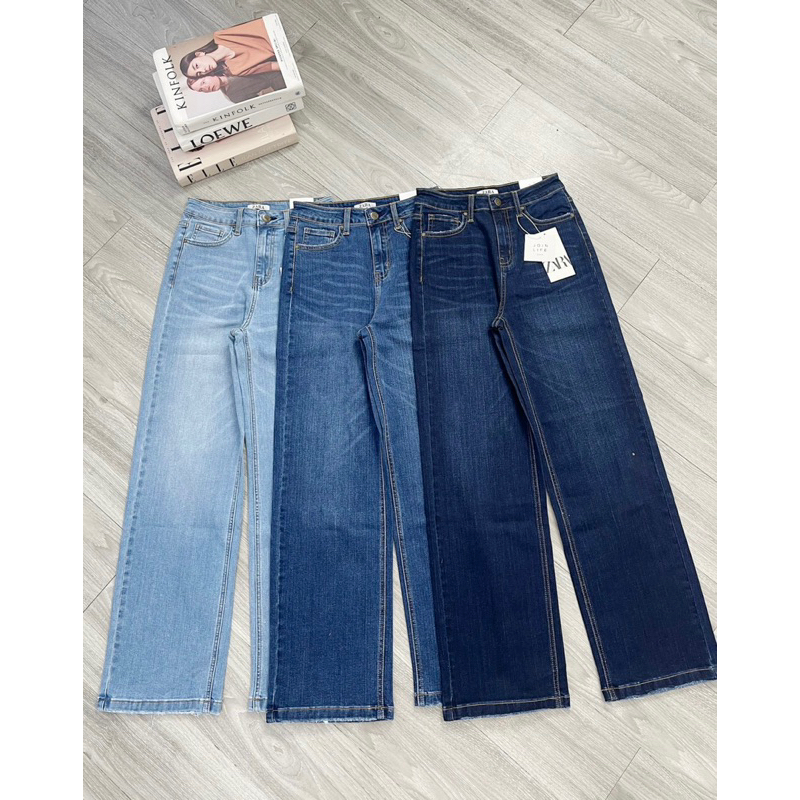 Quần jeans suông dài