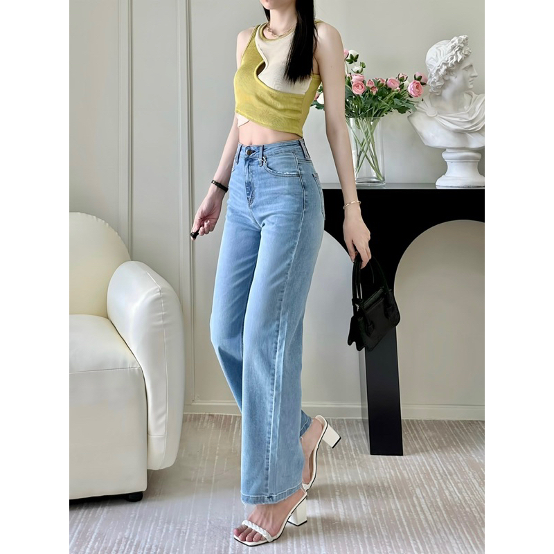 Quần jeans suông dài