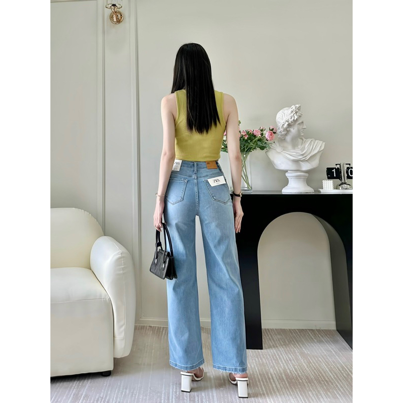 Quần jeans suông dài