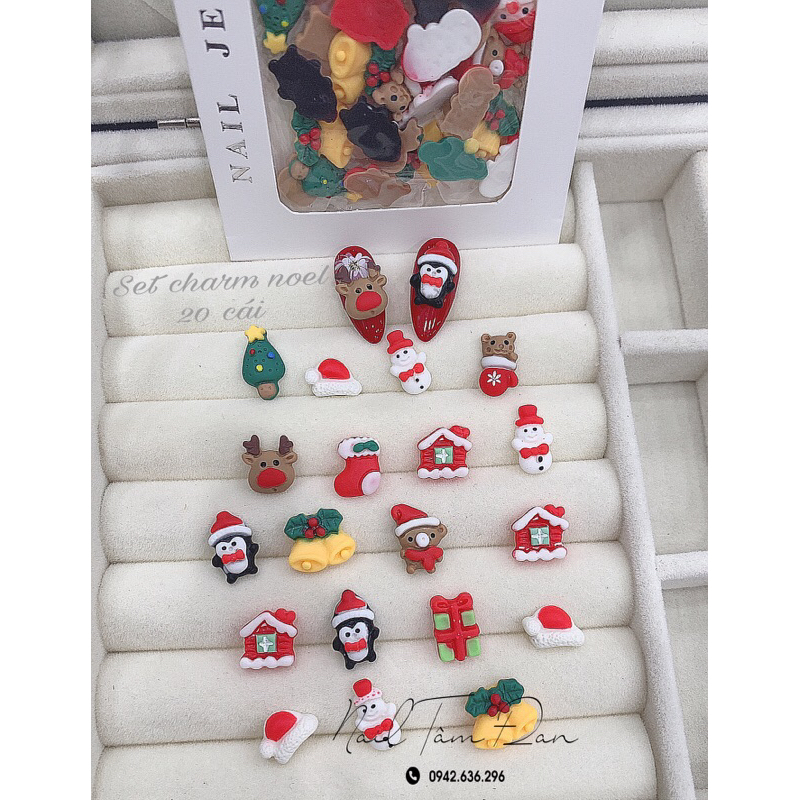 Set charm noel 20 cái