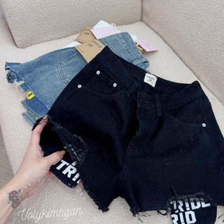 Quần short jeans nữ mix túi dài form tôn dáng chất vãi cao cấp