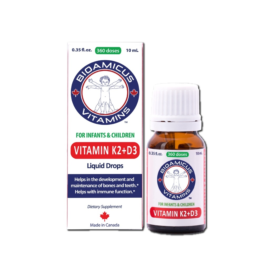BioAmicus Vitamin D3K2MK7 10ml Tăng khả năng hấp thu canxi cho xương chắc khỏe, chống còi xương