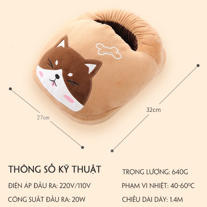 HÀNG TỐT- Máy sưởi chân cắm điện mùa đông hình thú HÀNG CAO CẤP - Túi sưởi chân đa năng các mẫu hôt