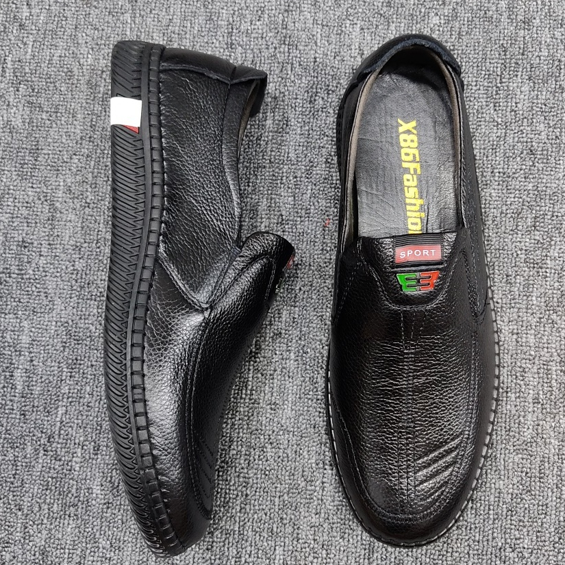 Giày Lười Nam Da Bò 2 Màu Nâu Và Đen X86fashion-R13 da mềm đế cao su khâu chăc chắn