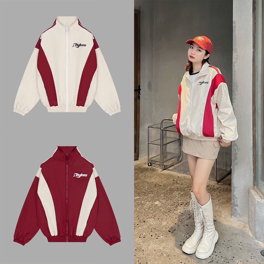 Áo gió Calem nam nữ Sọc 3 màu bo chun Form unisex, Mẫu áo gió hottrend