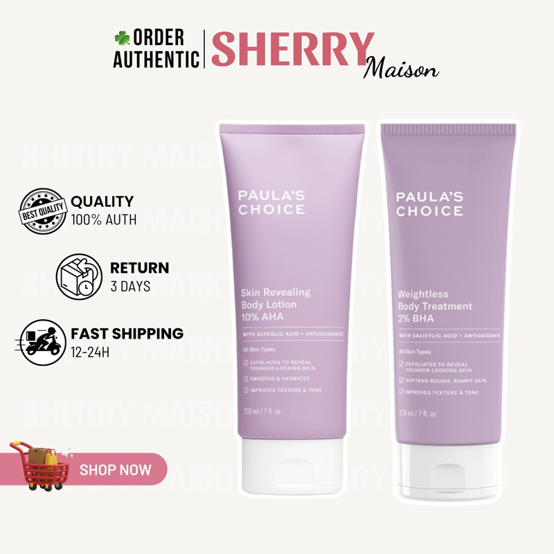 Dưỡng thể Paula AHA/BHA chai fullsize 210ml (date 25)