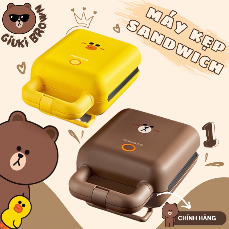 Máy Làm Bánh Kẹp Sandwich JoYoung Line Friends, Máy Kẹp Nướng Bánh Mỳ Cao Cấp