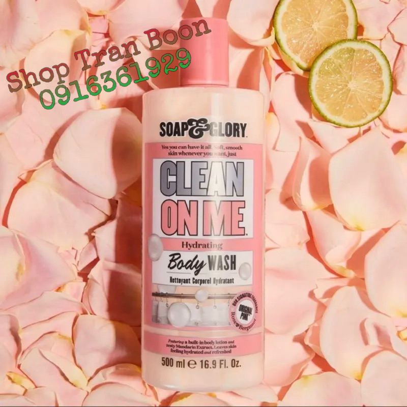 Sữa tắm Soap and Glory CLEAN ON ME full size 500ml