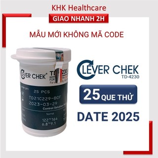 Que thử đường huyết Clever Chek TD4230 lọ 25 que