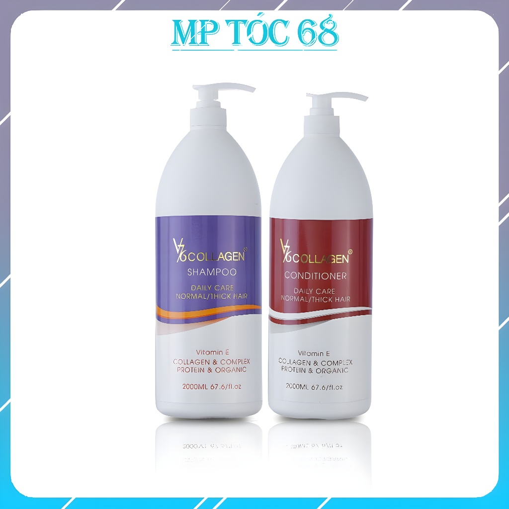 Combo Gội Xả Phụ Hồi Tóc Hư Tổn V76 Collagen 2000ML Nhập Khẩu Italy - MPTOC68