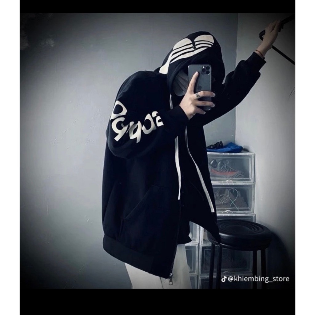 Áo Khoác Hoodie Zip Adidas Chất Nỉ Dày Dặn Bản Cao Cấp - Áo Khoác Nỉ Adidas Có Mũ Hình In 5D Phong Cách Boy Phố 2023