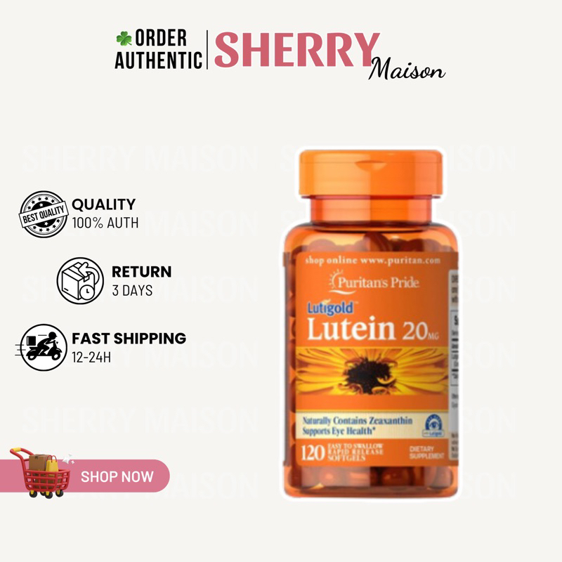 (Bill US) Viên uống bổ mắt, giảm mỏi mắt Pu.ritans PRIDE LUTIGOLD LUTEIN 20MG