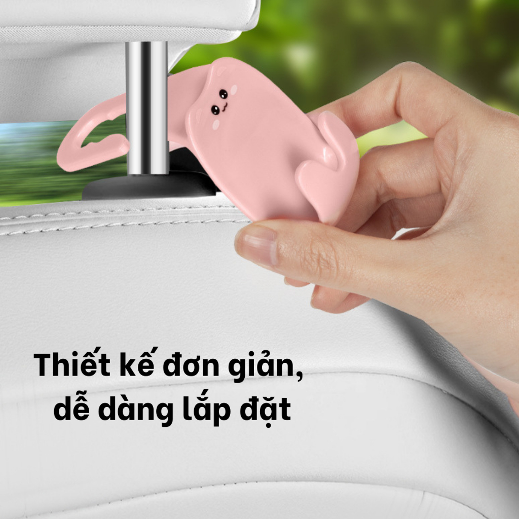 Móc treo đồ hoạt hình, móc treo sau ghế ô tô đa năng