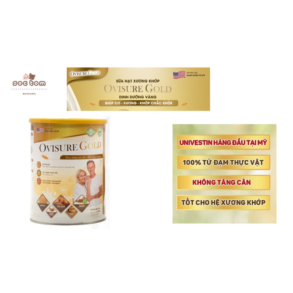 Sữa hạt xương khớp  cao cấp Ovisure Gold lon 650g