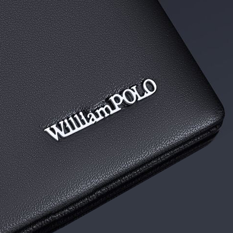 Combo ví nam cao cấp , thắt lưng nam hàng hiệu WilliamPOLO - POLO 2722P - POLO 211556