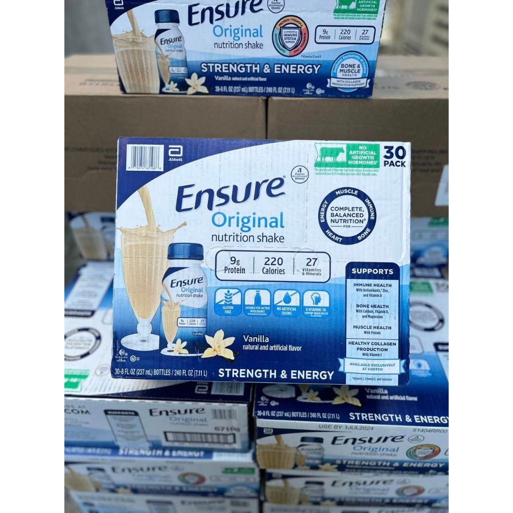 Thùng 16/24/30 chai Sữa Nước Ensure Mỹ loại 237mL