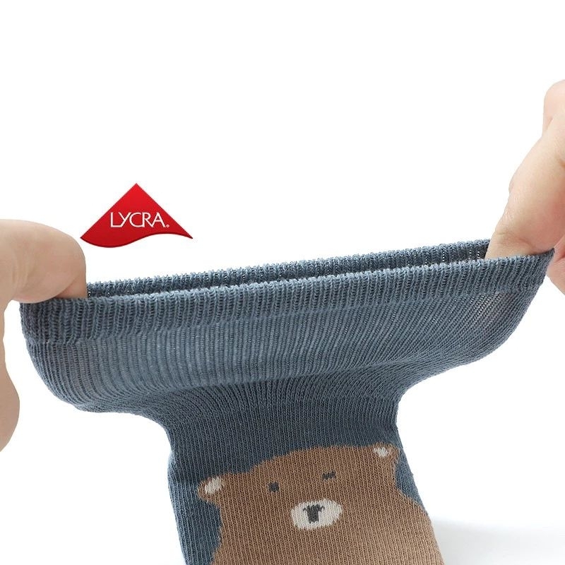 Sét 5 Đôi Tất Sơ Sinh Hình Thú Chống Trơn Trượt  Cho Bé