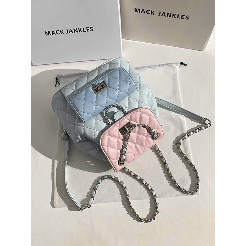 Balo trung phối 2 màu thời trang