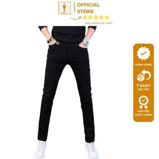 Quần jean rin nam TRAZ MEN màu đen trắng xanh trơn ko rách chất bò co dãn 4 chiều đẹp rin trơn form dáng skinny