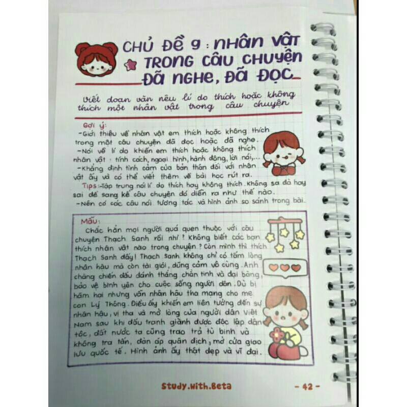 Sổ lò xo takenote Tập Làm Văn lớp 2-3 các bài văn mẫu