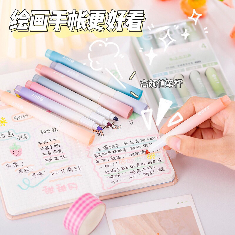 SET BÚT HIGHLIGHT PASTEL DÀNH CHO DÂN VĂN PHÒNG, HỌC SINH