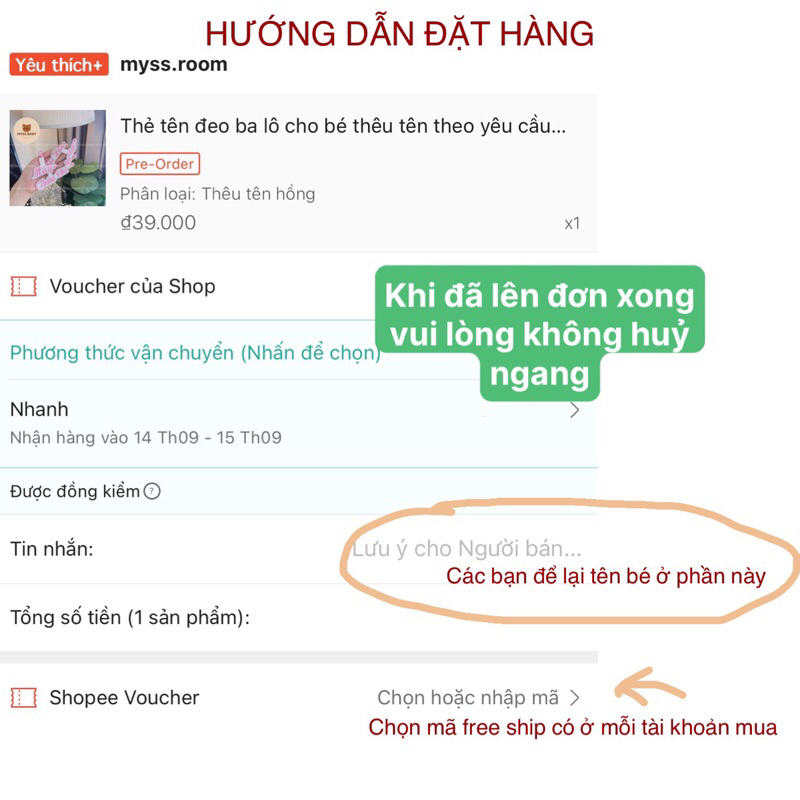 Yếm cổ thêu tên bé theo yêu cầu MYSS BABY