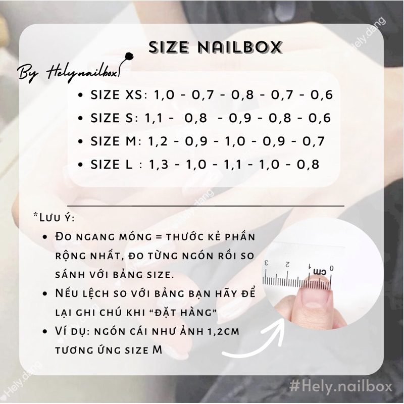 Nailbox Hely - Móng giả thiết kế, tự gắn kèm keo dán - Tông hoạ tiết, màu p.a.s.t.e.l