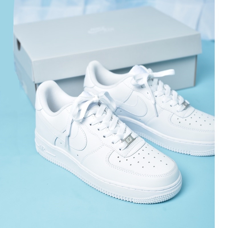 Giày Nike Air Force 1 cổ thấp, Af1 all white full box new 100%