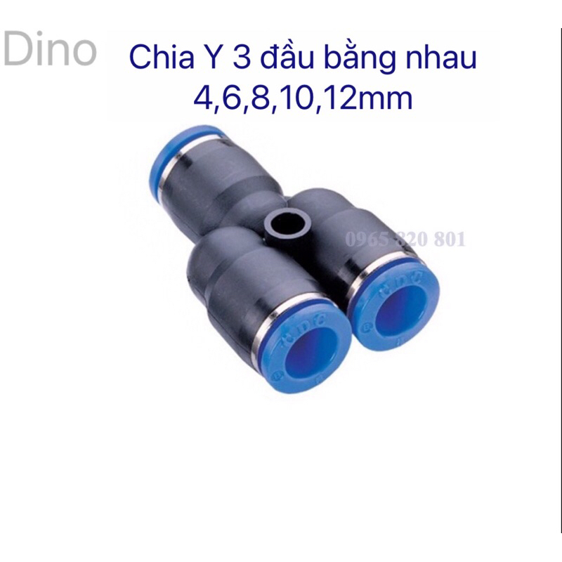 Nối nhanh chữ Y cho hệ thống khí nén phun sương đầy đủ kích thước