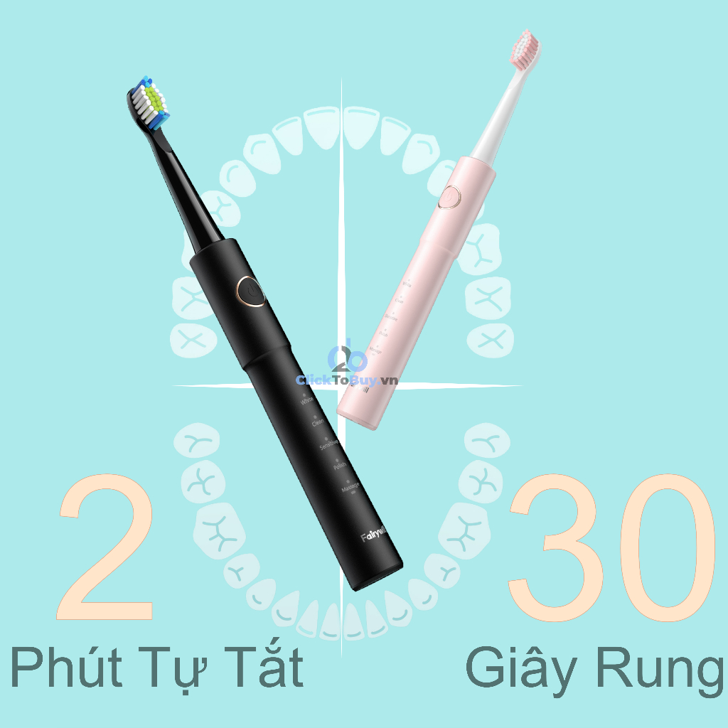 Tăm nước cầm tay Fairywill FW5020E và bàn chải điện Fairywill E11. Combo chăm sóc răng miệng hoàn hảo