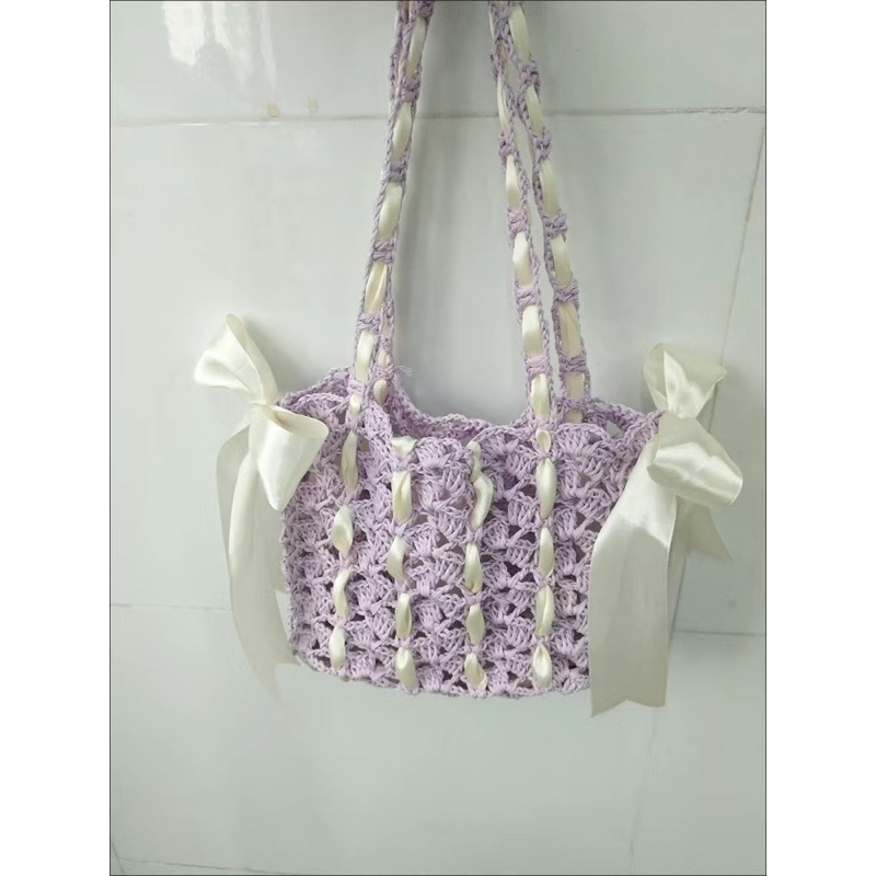 Sợi MianCao- Sợi cỏ đan móc mũ, túi xách