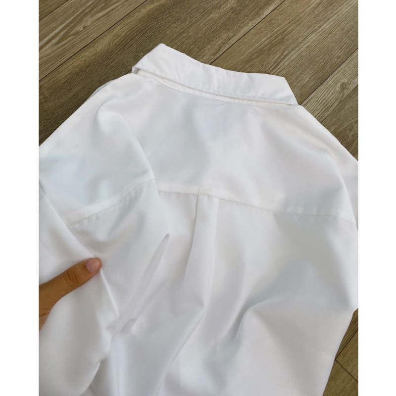 Áo Sơ Mi Trắng Po.lo Tay Dài Nữ